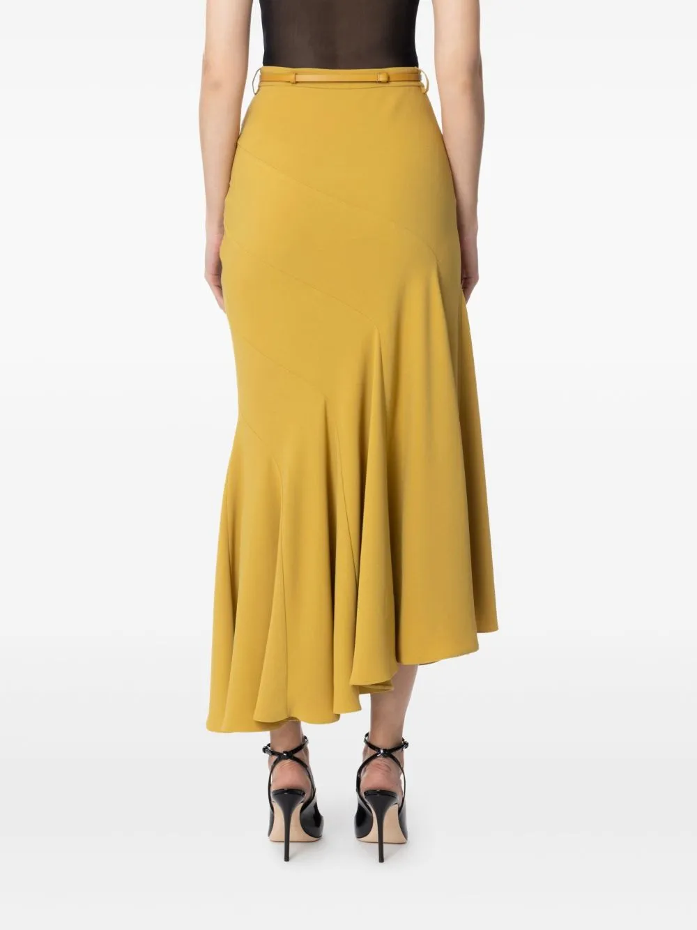 Belted Midi Skirt