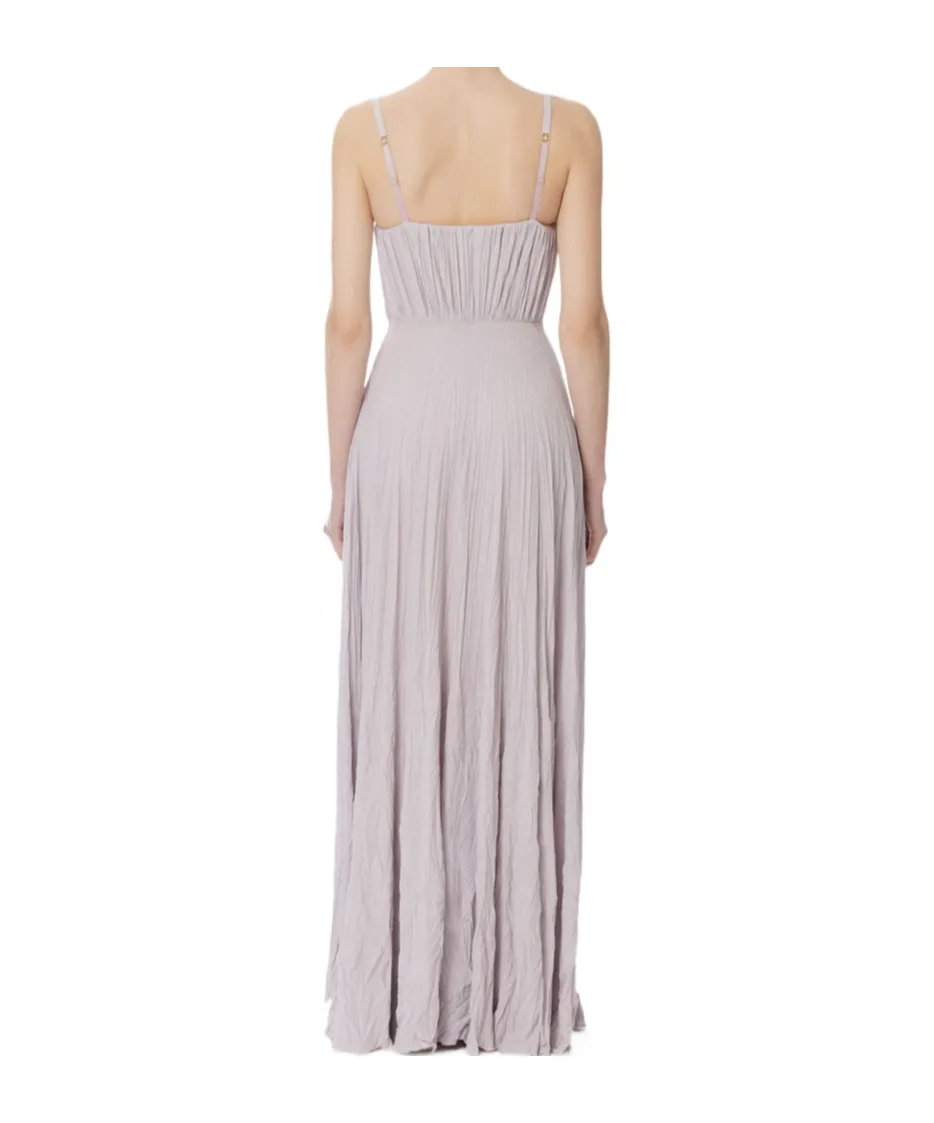 Floral Embellished Pleated Sleeveless Dress