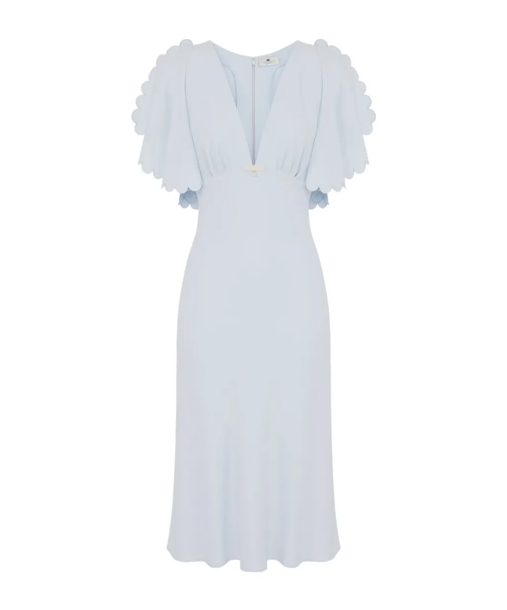 V-Neck Flared Dress