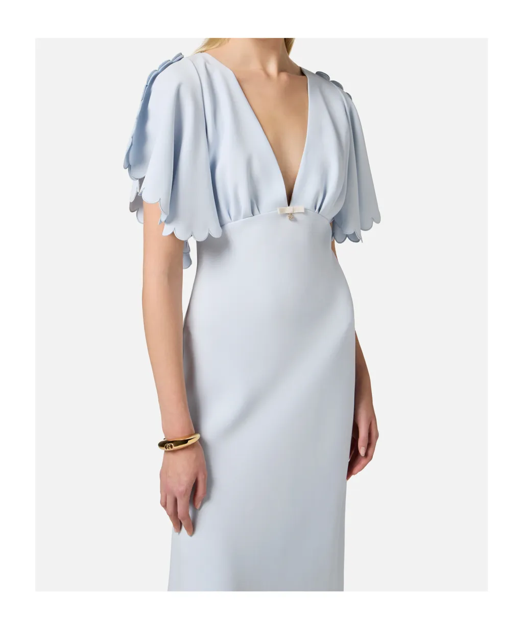 V-Neck Flared Dress