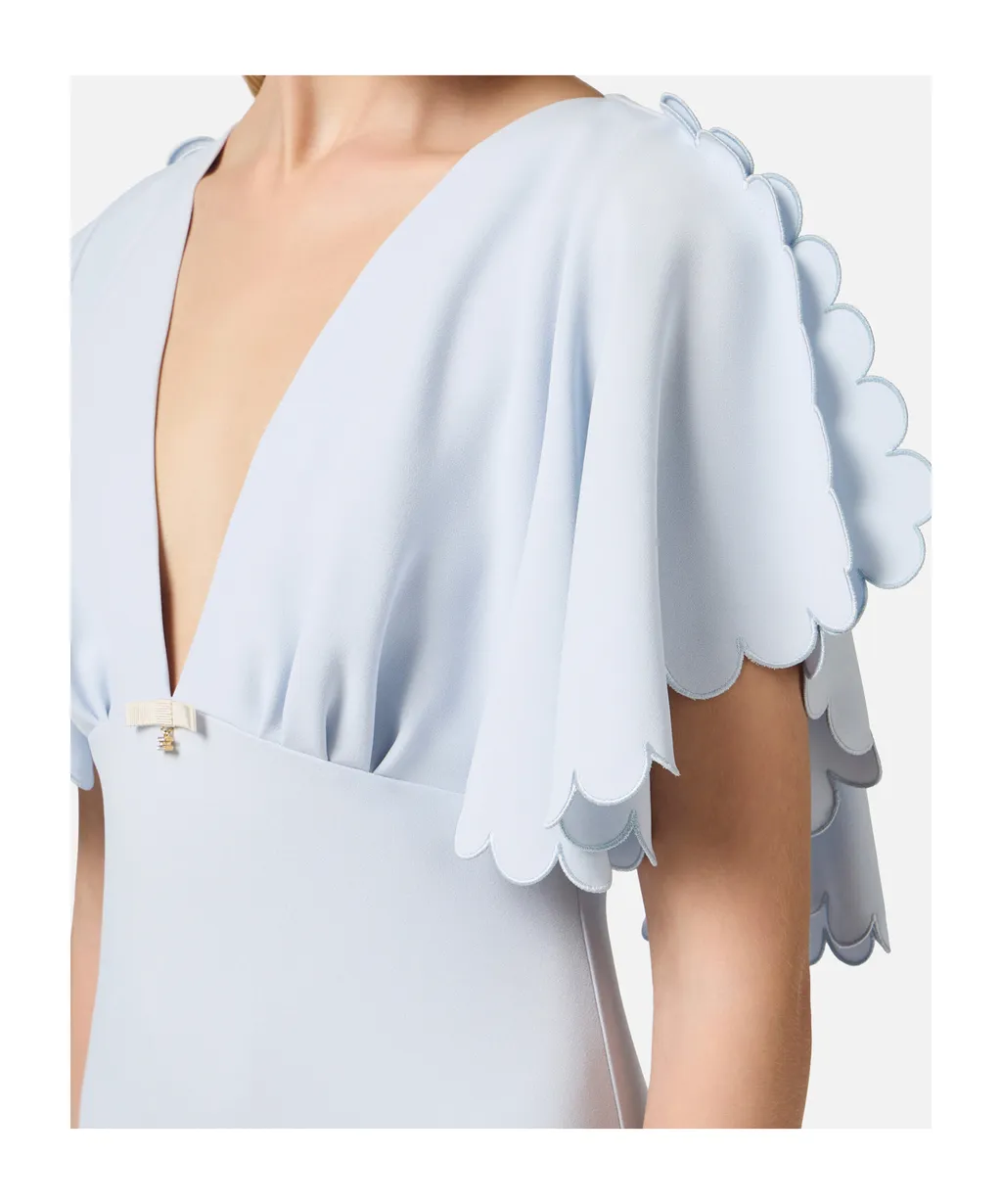 V-Neck Flared Dress