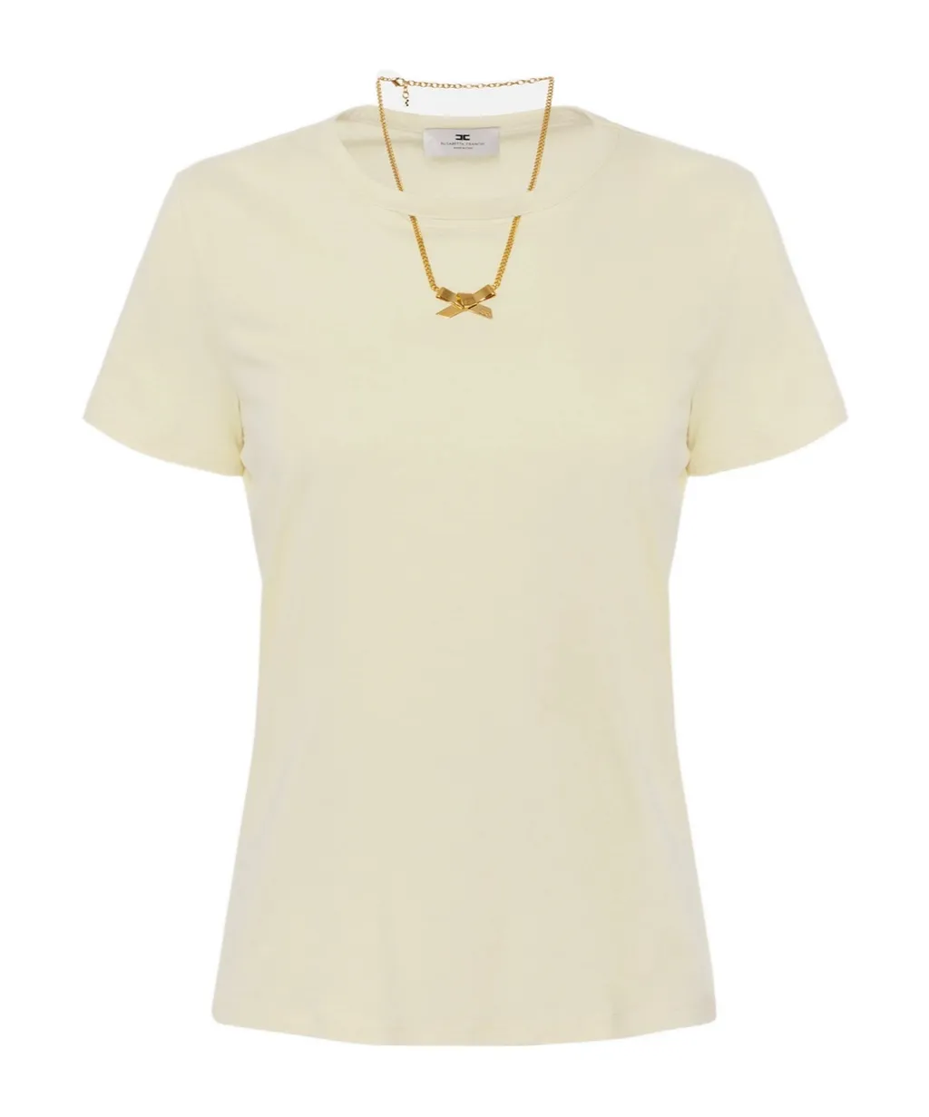 Bow Necklace Jersey T-Shirt