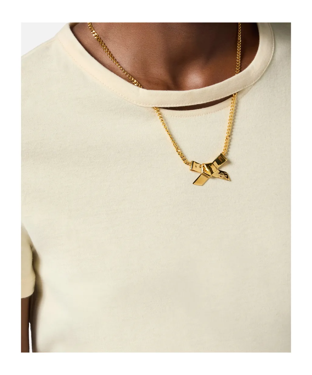 Bow Necklace Jersey T-Shirt