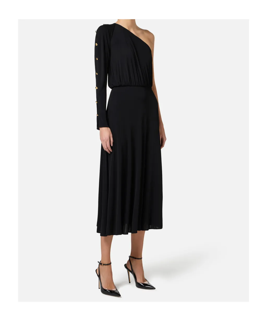 One-Shoulder Midi Dress