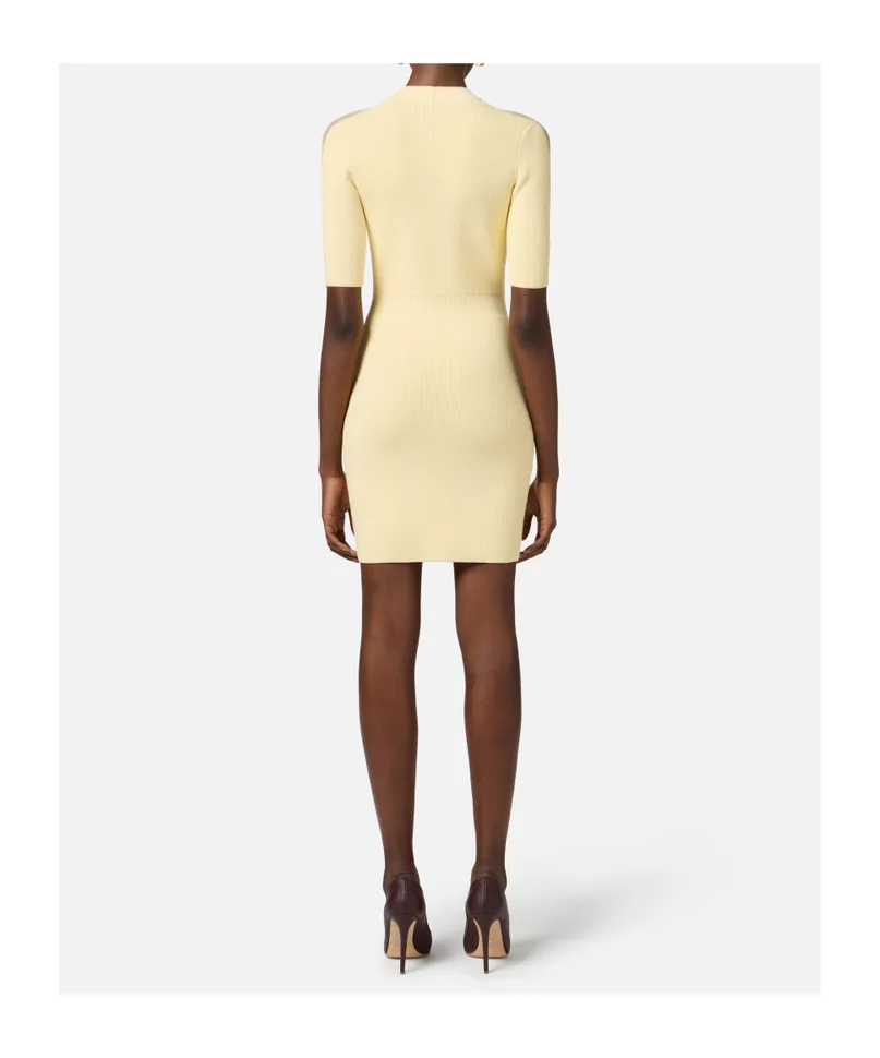V-Neck Knitted Dress