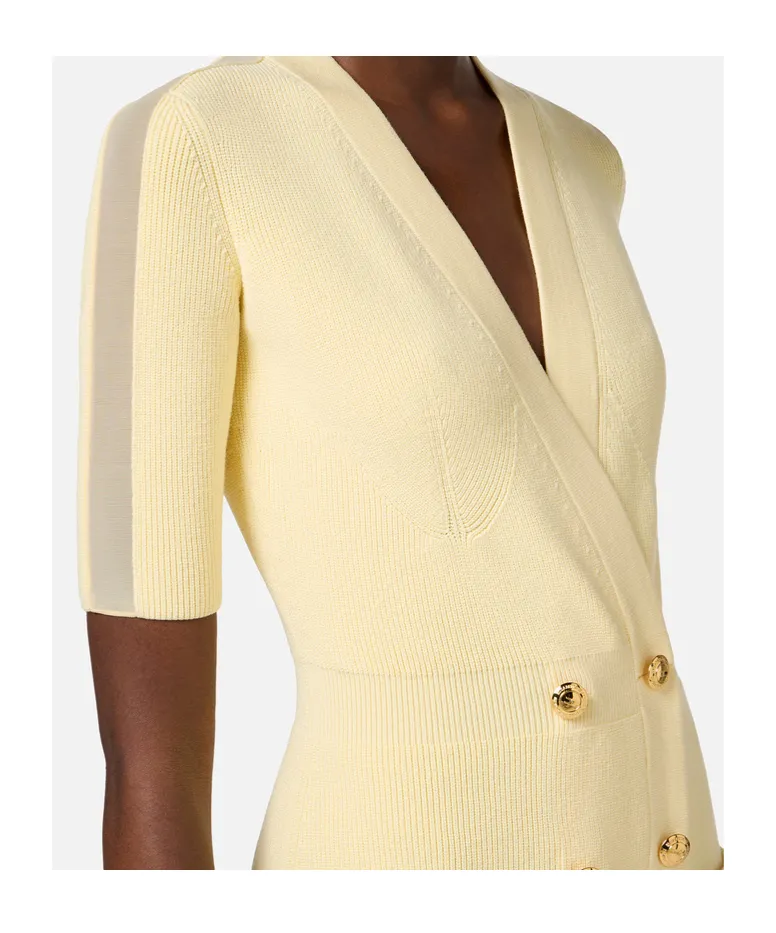 V-Neck Knitted Dress