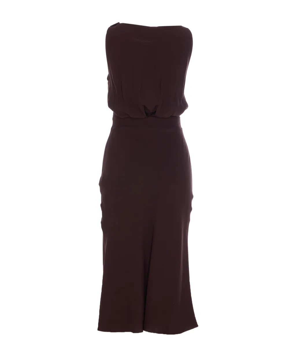 CrÊPe-Back Satin Dress