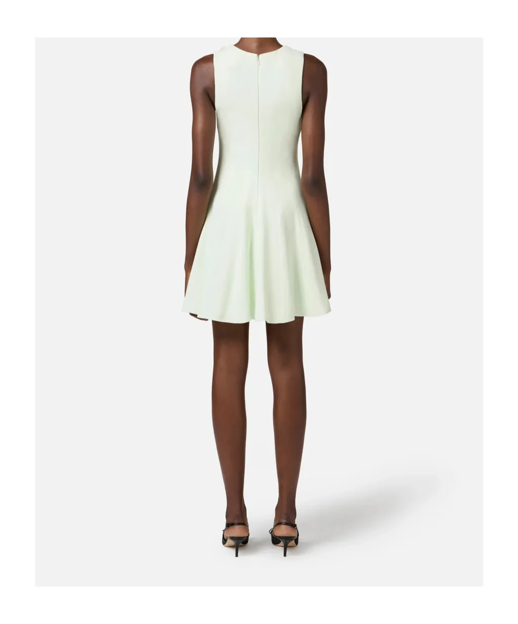 Flared Crepe Dress
