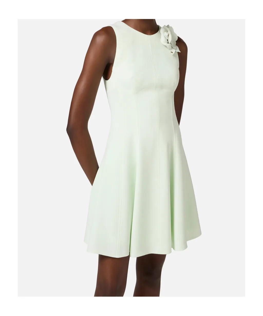 Flared Crepe Dress