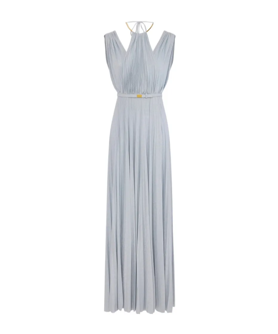 Belt Detailed Red Carpet Dress