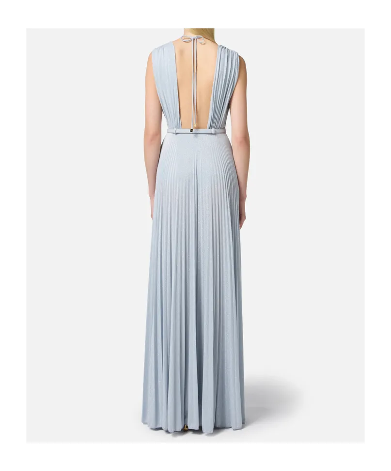 Belt Detailed Red Carpet Dress