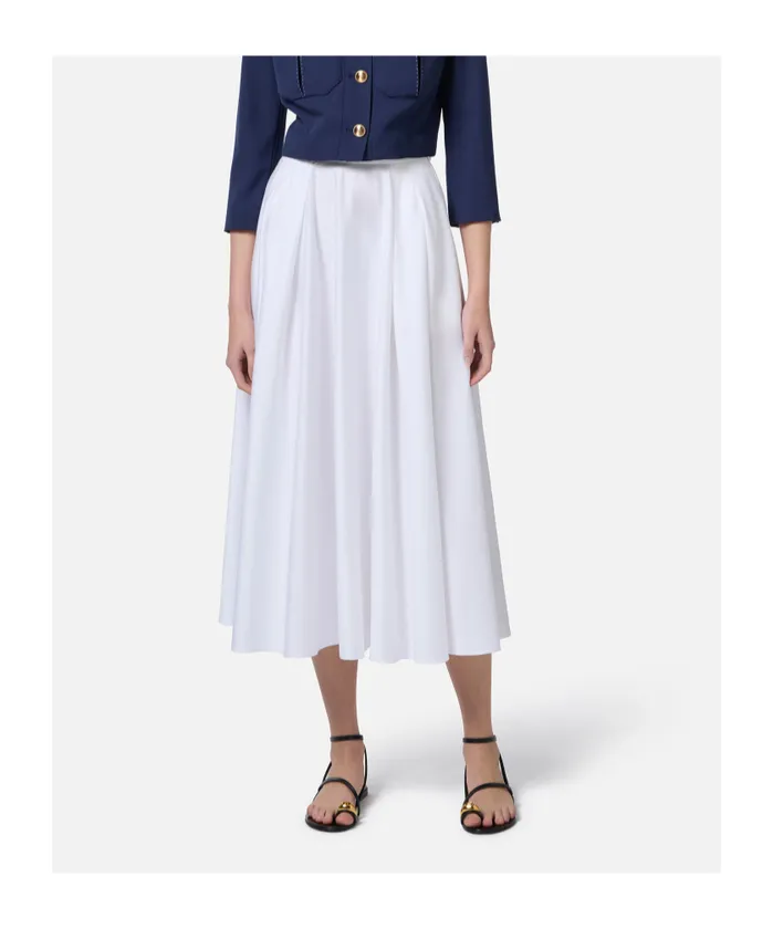 Belted Bow Detailed Satin Skirt