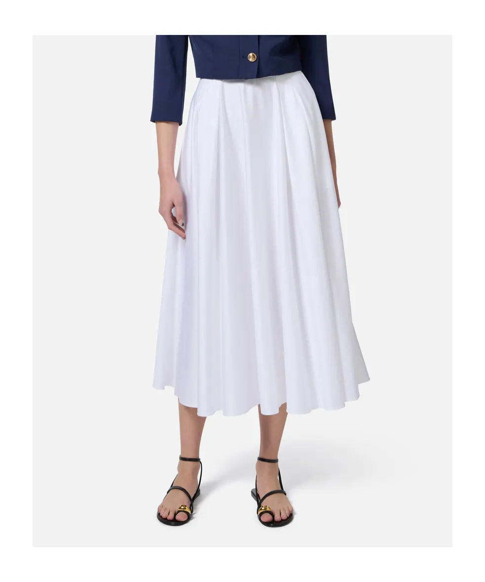 Belted Bow Detailed Satin Skirt