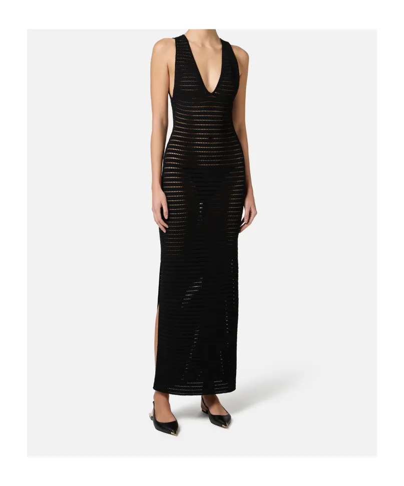 Open-Knit Maxi Dress