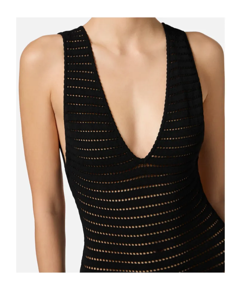 Open-Knit Maxi Dress