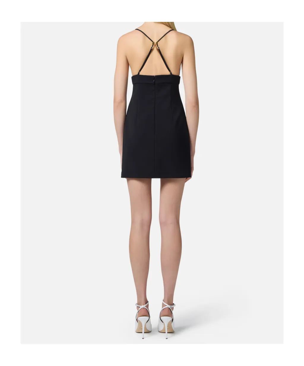 Lace Detailed Double Layer CrÊPe Dress