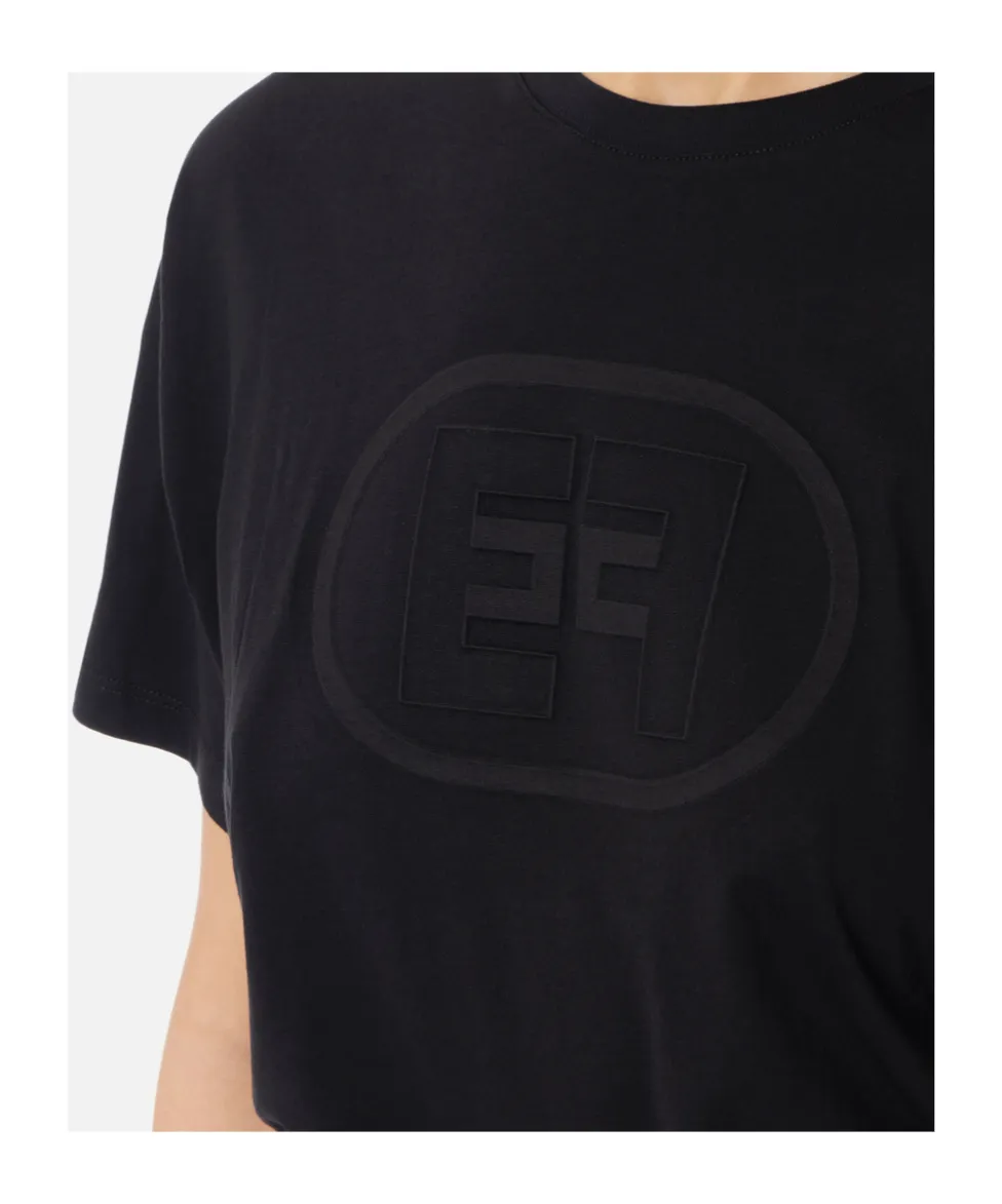 Logo Embossed Crewneck T-Shirt