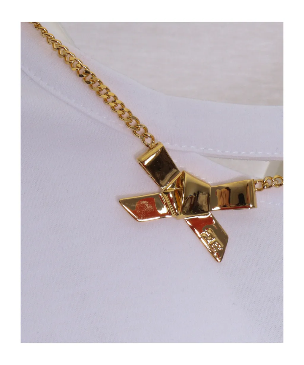 Bow Necklace Jersey T-Shirt