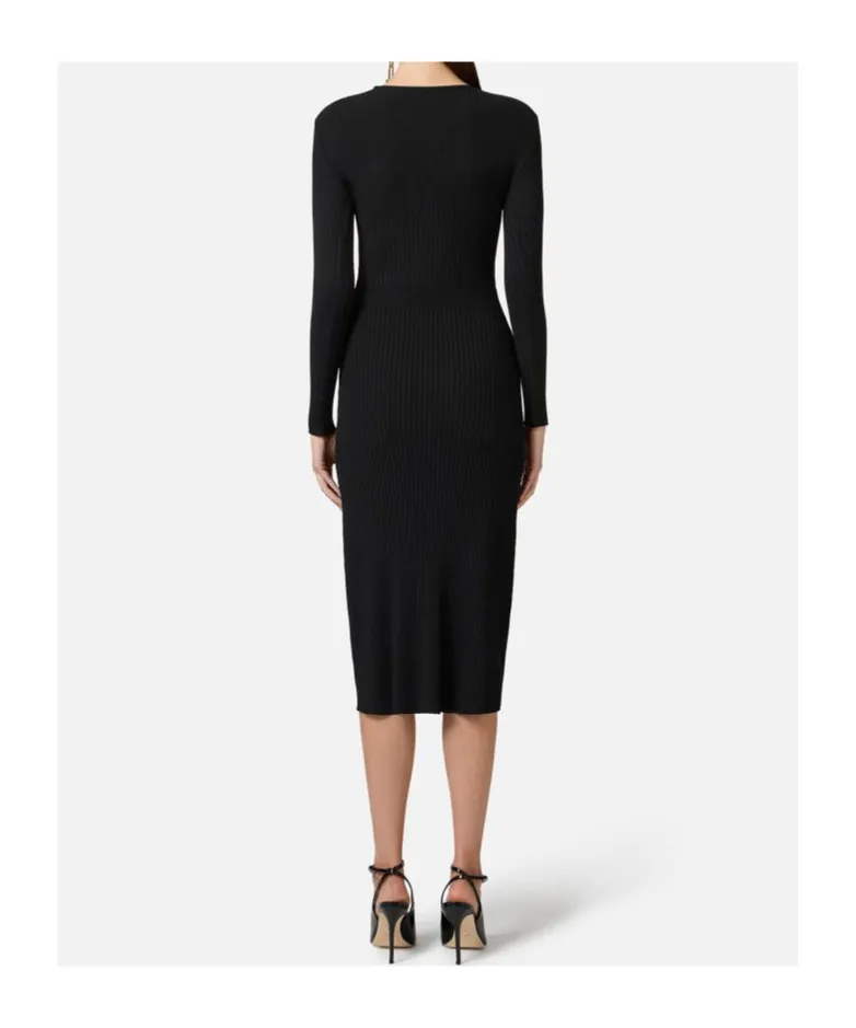 Ribbed-Knit Midi Dress