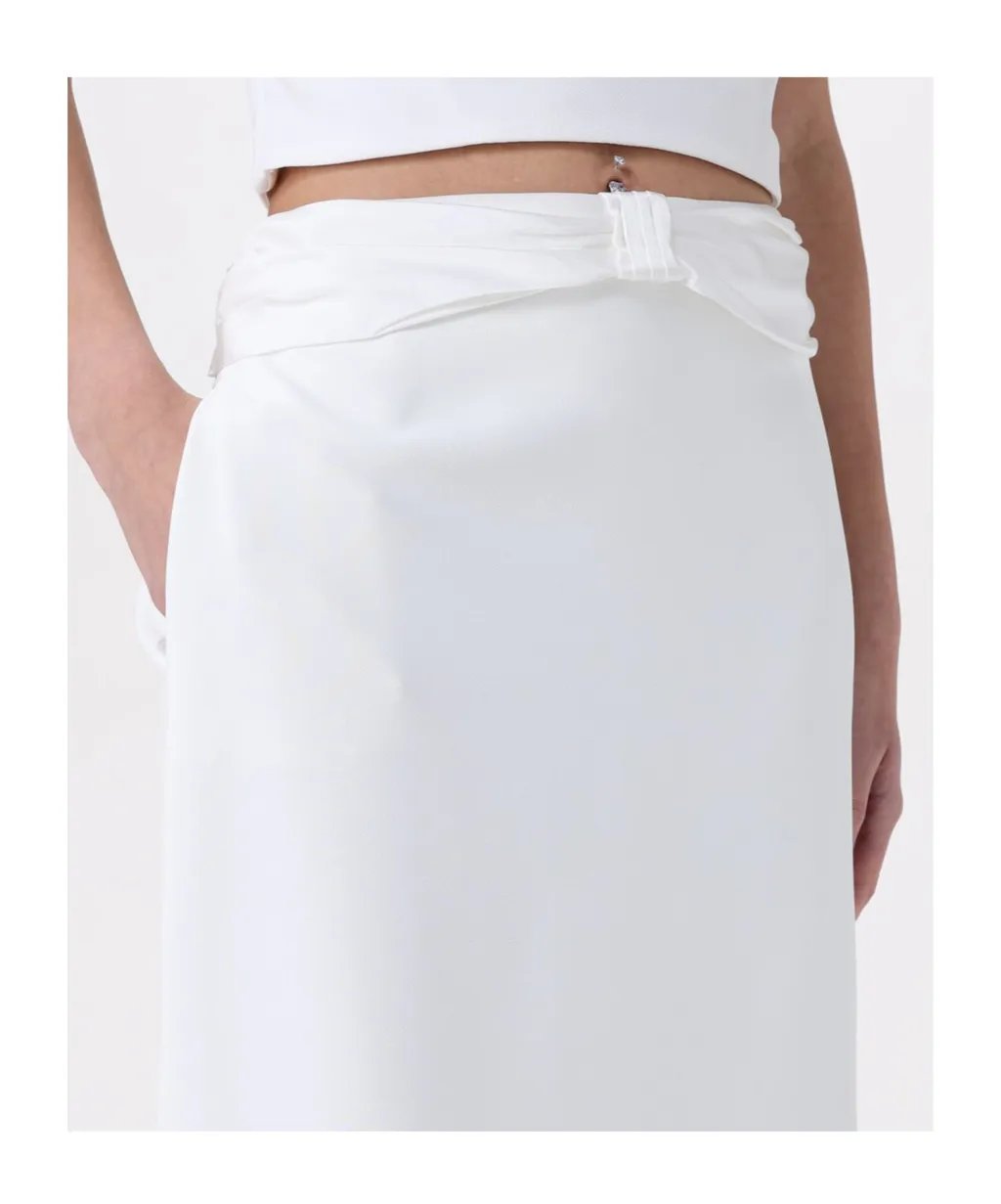 Satin Bow CrÊPe Skirt
