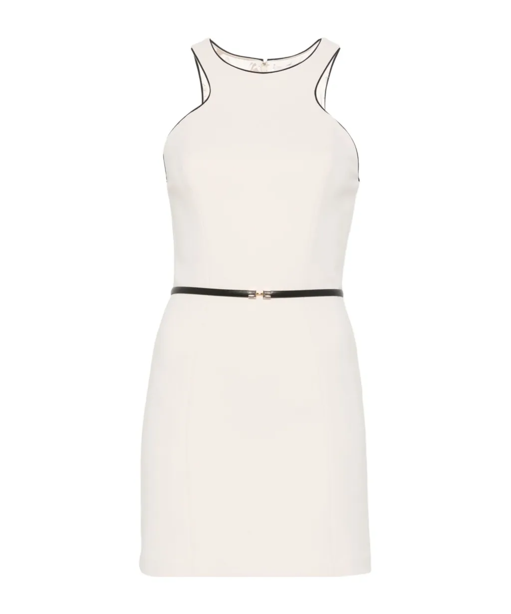 Sleeveless Belted CrÊPe Dress