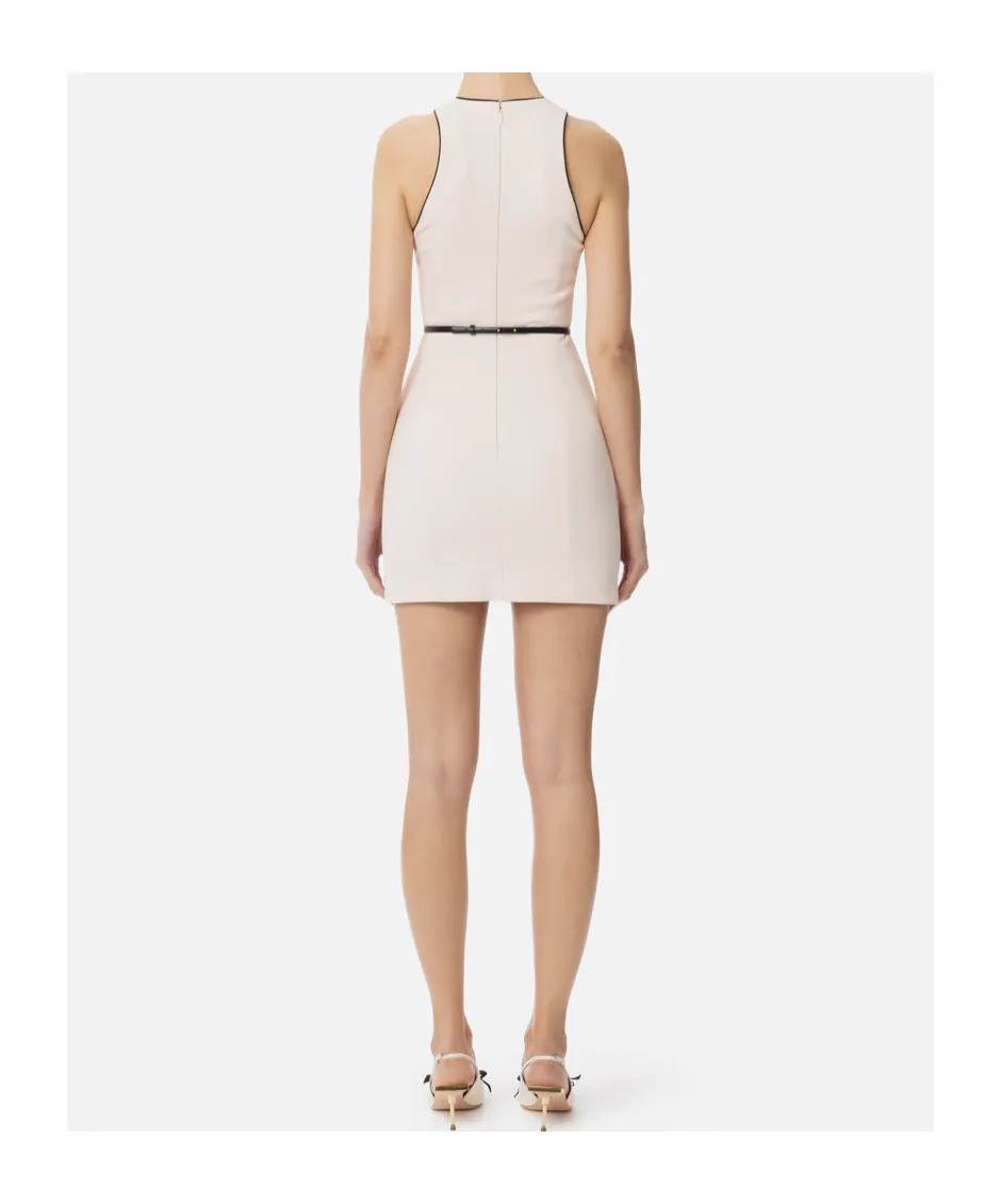 Sleeveless Belted CrÊPe Dress