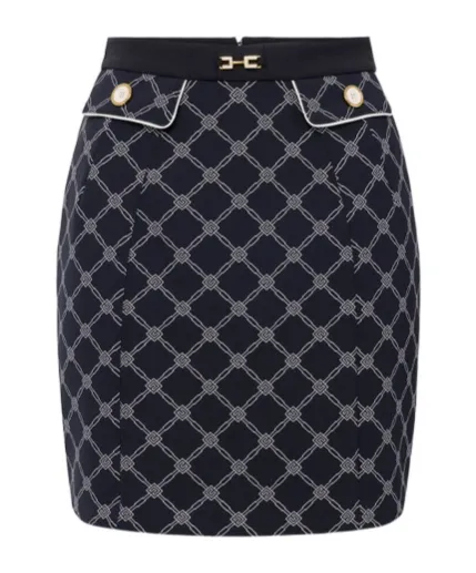 All-Over Printed Mini Skirt