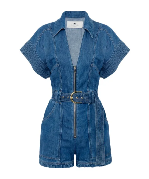 Denim Romper Suit