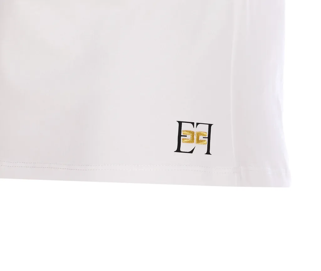 Jewelled Brooch Jersey T-Shirt