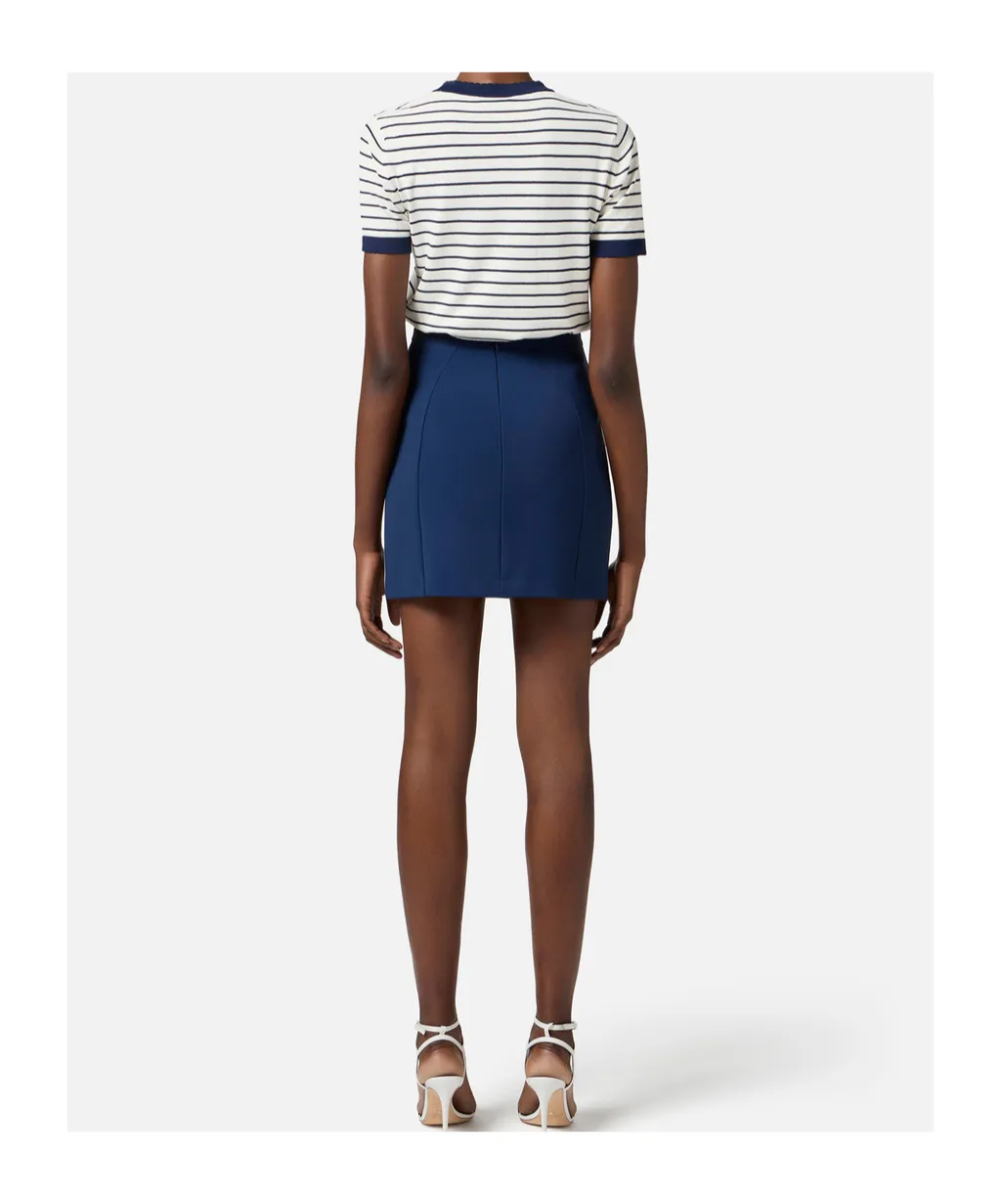 Embellished Piping CrÊPe Miniskirt