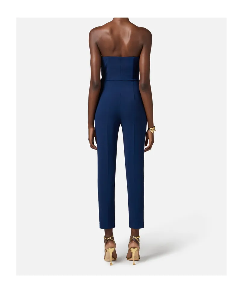 Flowing Macro Bow CrÊPe Jumpsuit