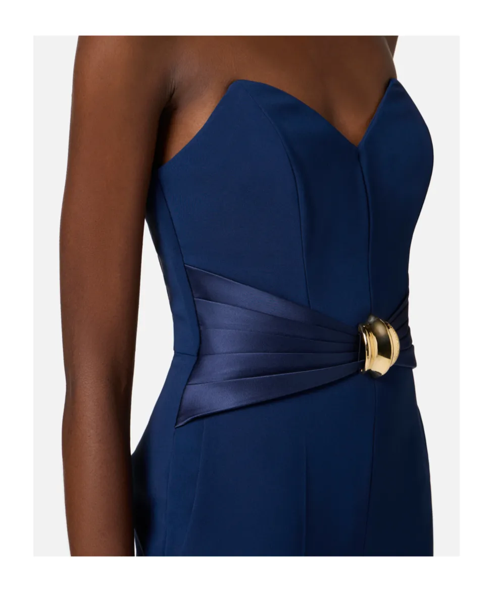 Flowing Macro Bow CrÊPe Jumpsuit