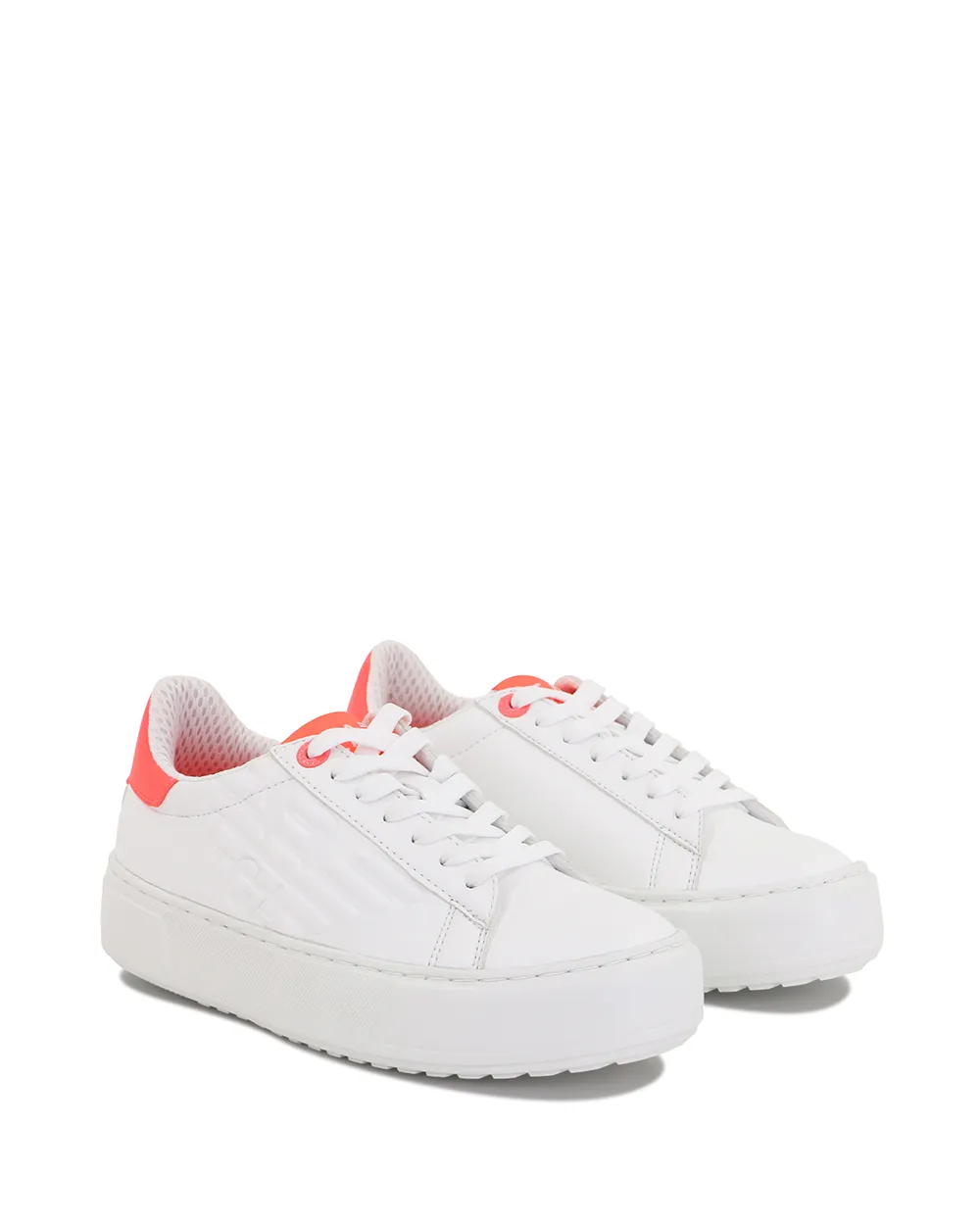 Logo-Patterned Lace-Up Casual Sneakers