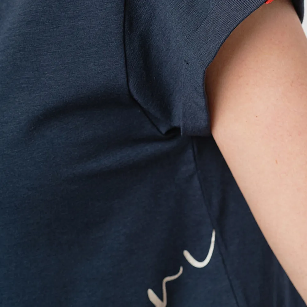 Round Collar Striped T-Shirt