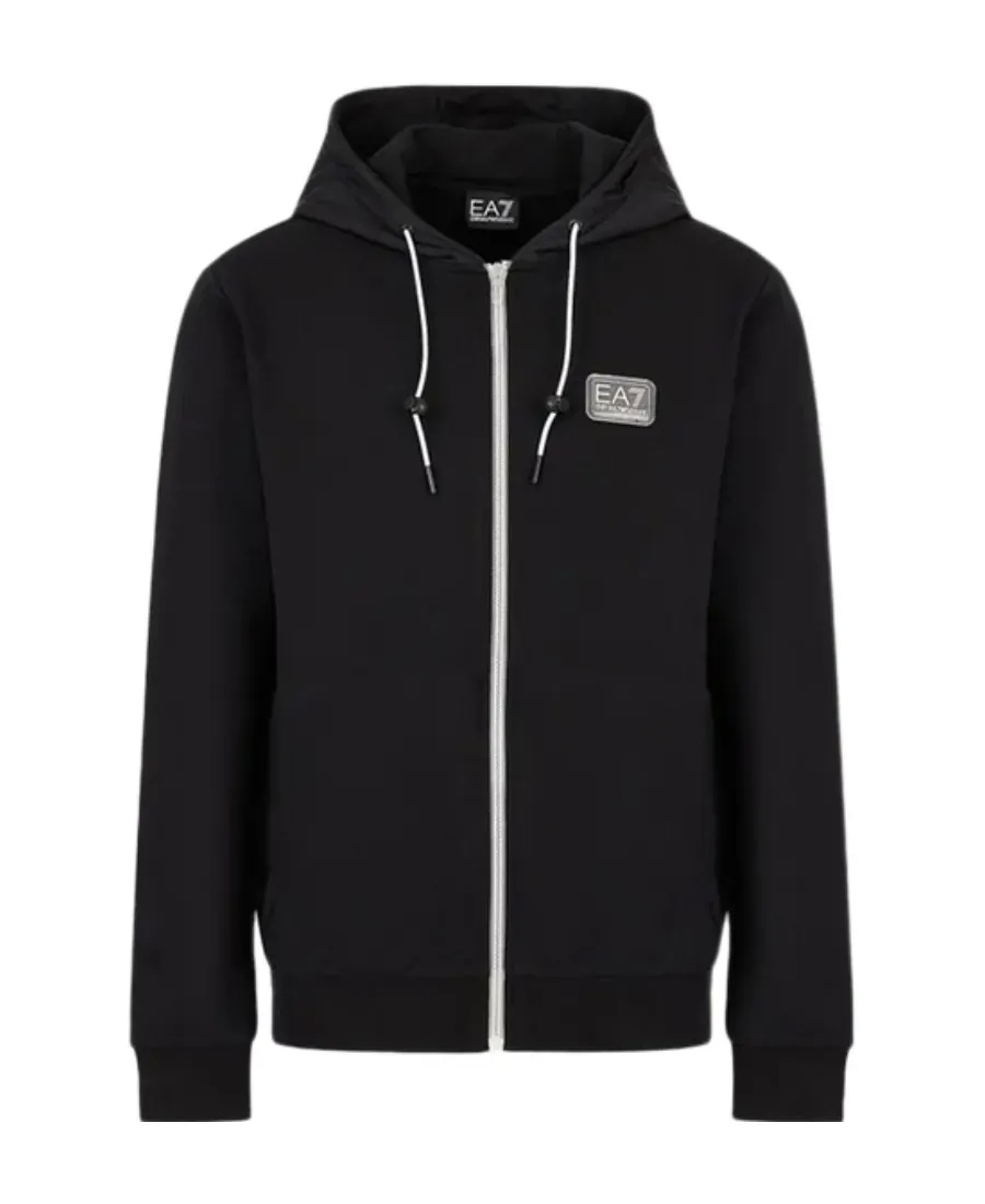 Logo Hooded Zipper Sweater