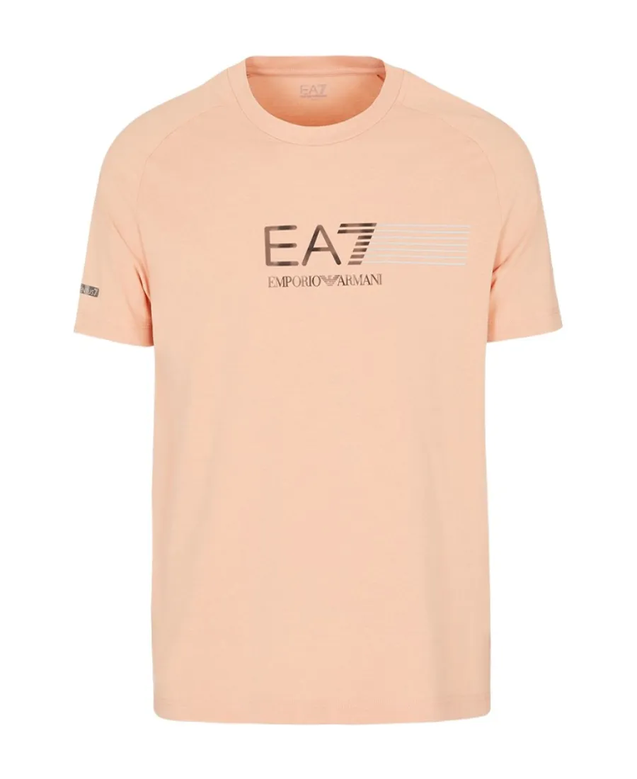 Line Logo Shoulder Collar T-Shirt
