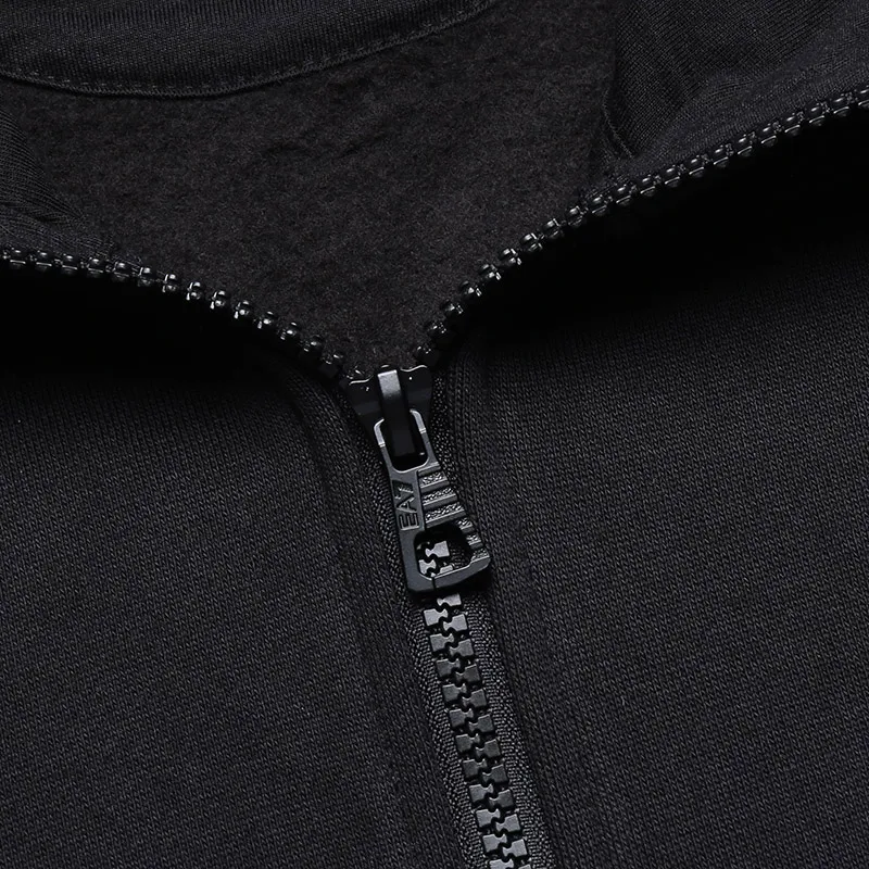 Logo-Print Detail Zipped Hoodie