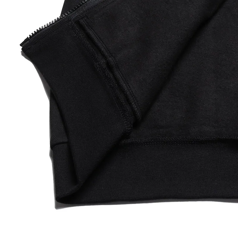 Logo-Print Detail Zipped Hoodie