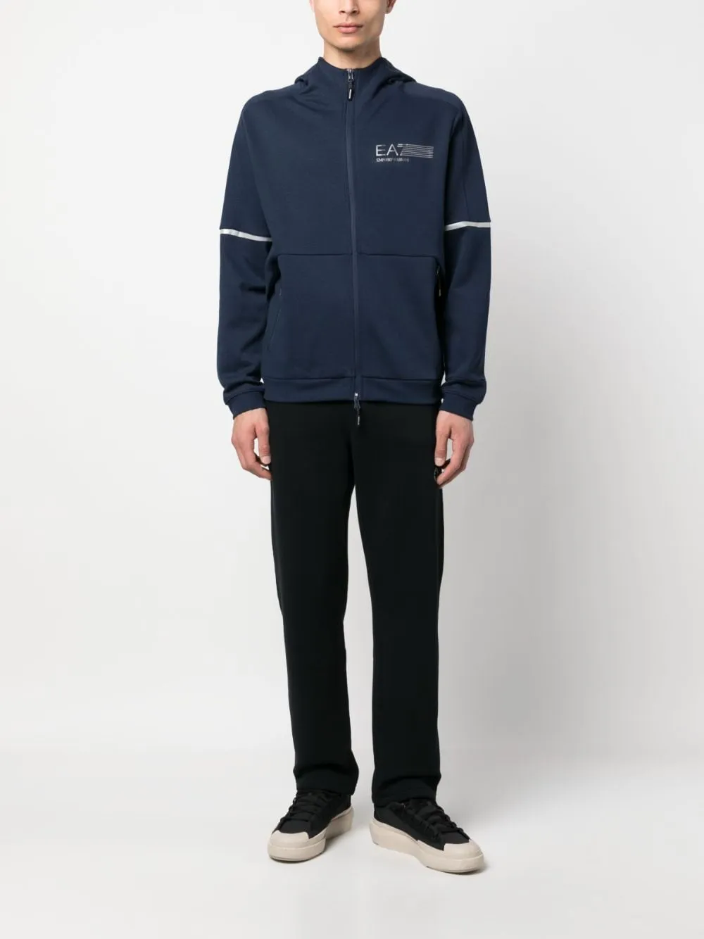 Logo-Print Zip-Up Hoodie