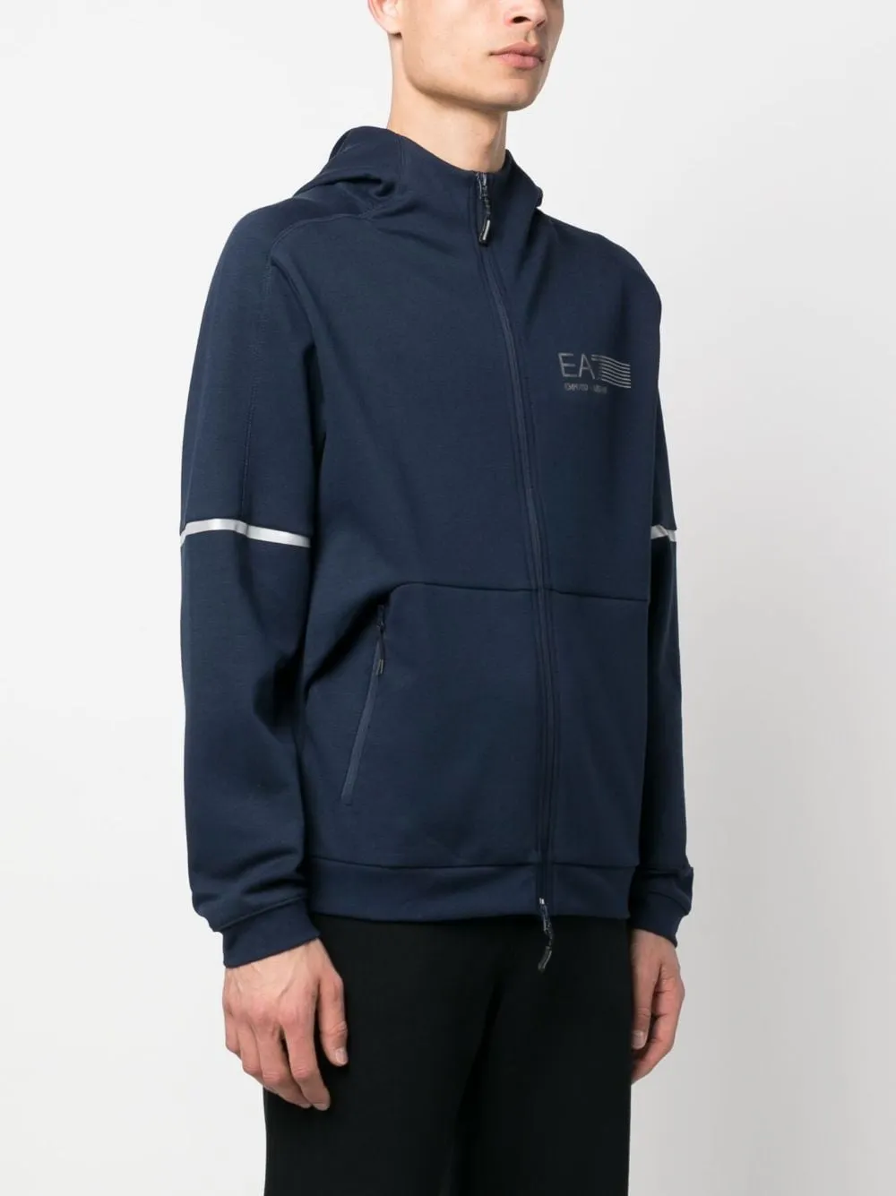 Logo-Print Zip-Up Hoodie