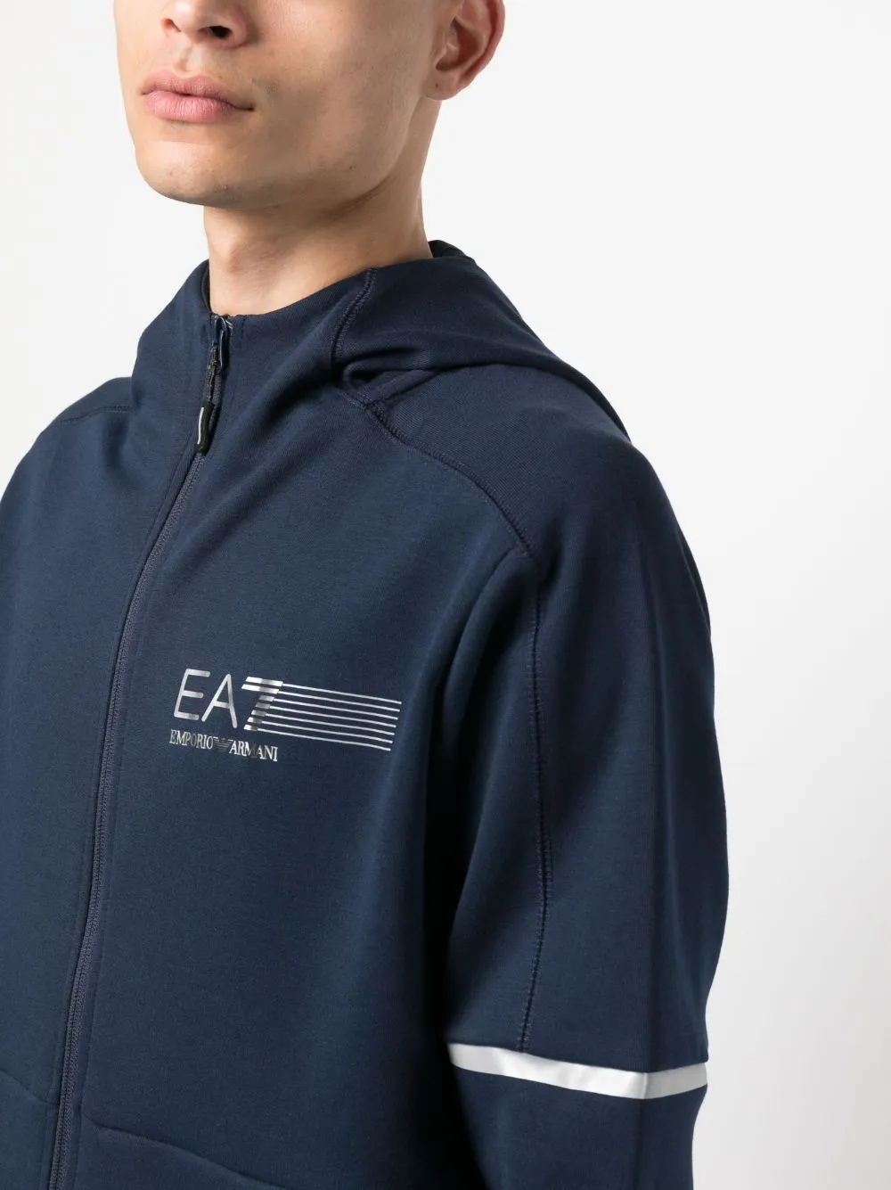 Logo-Print Zip-Up Hoodie