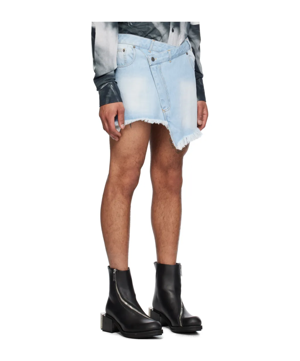 Belt-Loop Denim Skirt