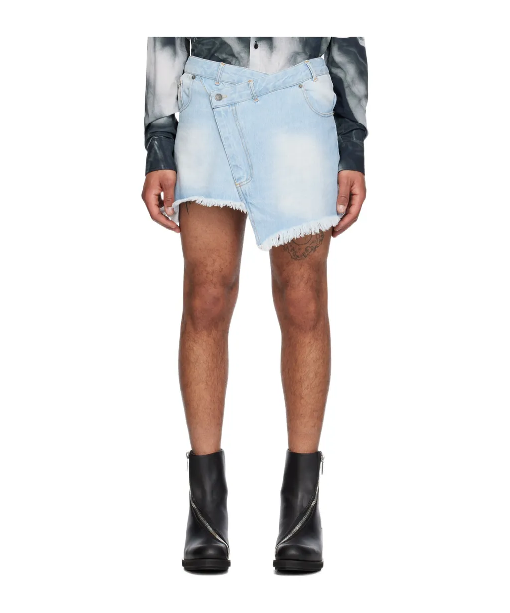 Belt-Loop Denim Skirt