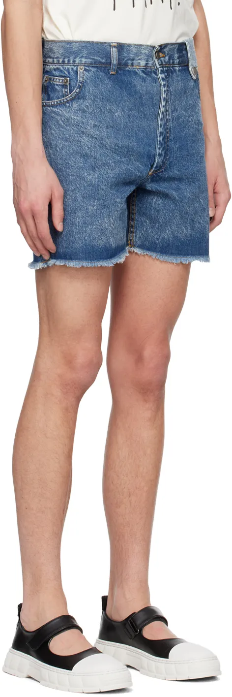 Belt-Loop Denim Shorts