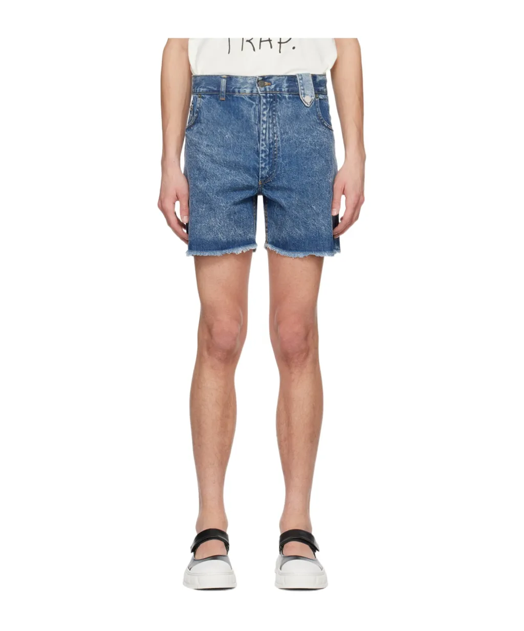 Belt-Loop Denim Shorts