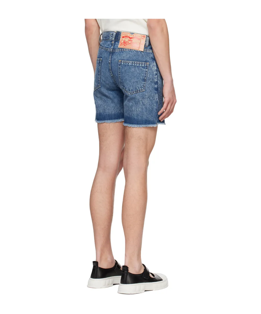 Belt-Loop Denim Shorts