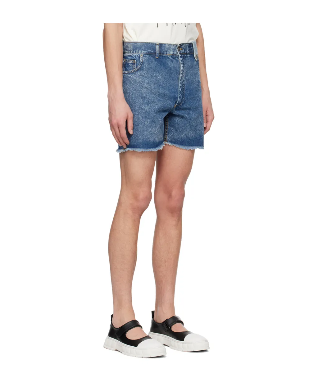 Belt-Loop Denim Shorts