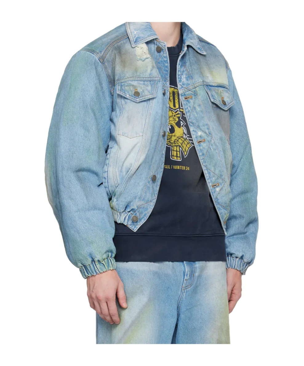 Long-Sleeved Denim Cotton Suit