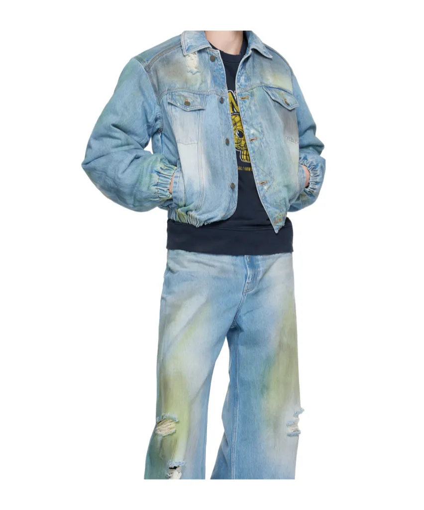Long-Sleeved Denim Cotton Suit