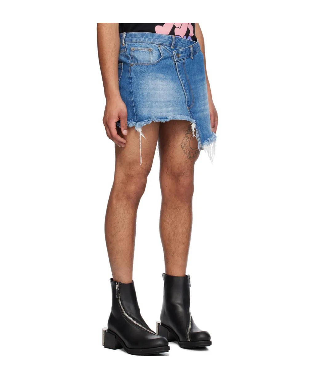 Belt-Loop Denim Skirt